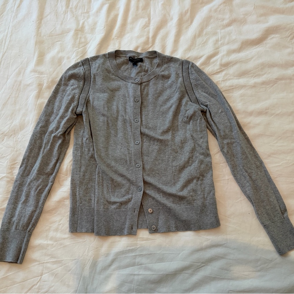 Banana Republic Light Gray Knit Cardigan